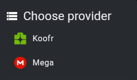 Koofr select