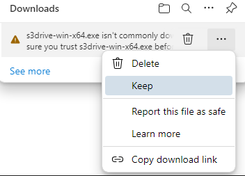 Windows security prompt
